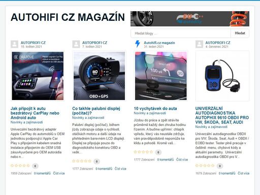 autohifi cz magazín vám přináší novinky a vše zajímavé ze světa moderních technologií automobilů pro bezpečnost, zábavu a komfort.
