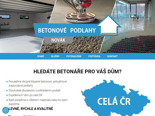 betonové podlahy novák - strojně hlazené betonové, anhydritové a epoxidové podlahy v okolí českých budějovic a po celé české republice. pracujeme ...