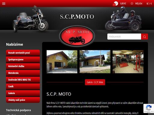 s.c.p. moto - zaměřujeme se především na servis motocyklů a sidecar a nabízíme zákazníkům technické zázemí na nejvyšší úrovni