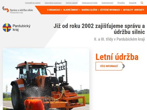 již od roku 2002 zajišťujeme kompletní služby v oblasti silničního hospodářství - správu a údržbu silnic v pardubickým kraji. podrobnosti naleznete na www.suspk.cz.
