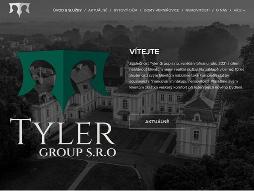 společnost tyler group s.r.o. vznikla v březnu roku 2021 s cílem nabídnout klientům nejen realitní služby. na základě více než 10 let zkušeností svým klientům nabízíme také kompletní služby související s financováním nákupu nemovitostí. přinášíme svým klientům zkrátka veškerý komfort při řešení jejich nového bydlení.