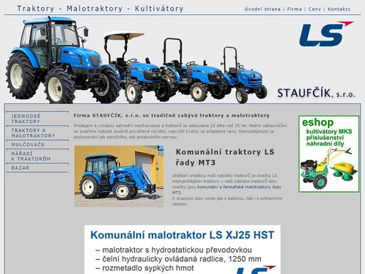 prodej a servis traktorů, malotraktorů a malé zahradní mechanizace.