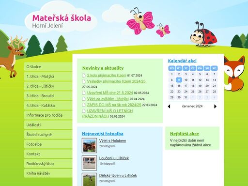 oficiální webové stránky mateřské školy v horním jelení