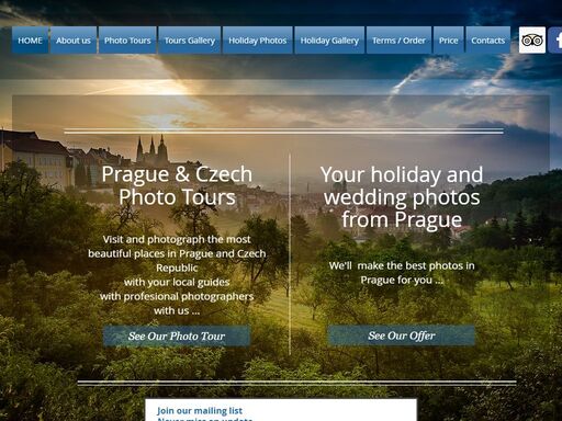 we organize trips, photo tours, in prague, český krumlov, kutná hora stc. we'll make the best photos from holiday in prague for you.