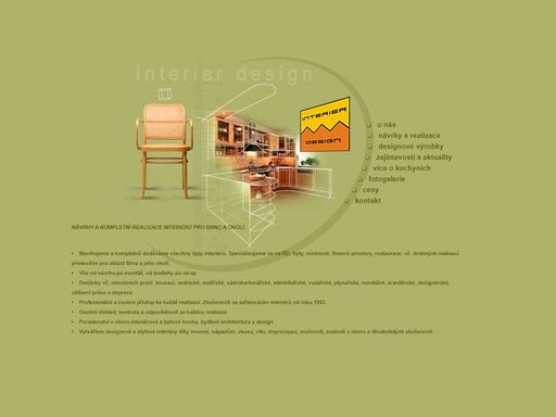 interierdesign: návrhy a realizace interiérových celků a zakázková výroba nábytku
