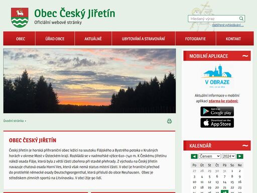 oficiální stránky obce český jiřetín