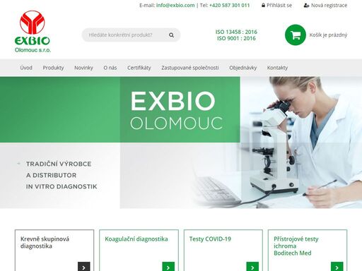 exbio olomouc je tradiční výrobce a distributor in vitro diagnostik
