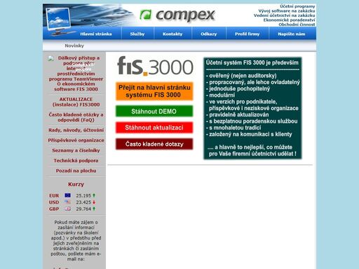 compex, to nejsou pouze :
	ekonomické systémy fis pro windows,
	vývoj software na zakázku,
	vedení účetnictví na zakázku,
	ekonomické a účetní poradenství, obchodní činnost!