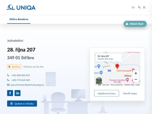 uniqa.cz/detaily-pobocek/stribro-benesova