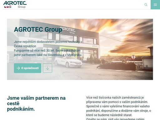 agrotec je největší česká obchodní společnost s pozemní technikou. mezi naše obory patří zemědělská technika, stavební stroje, osobní a nákladní automobily.