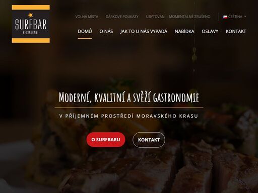 moderní, kvalitní a svěží gastronomie v příjemném prostředí moravského krasu