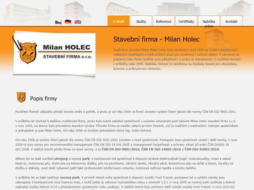 milan holec - stavební firma