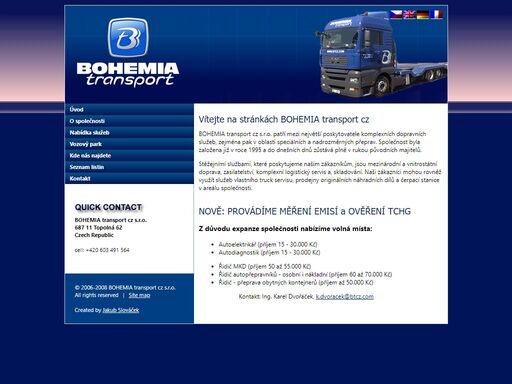 bohemia transport cz s.r.o - international transport and forwarding