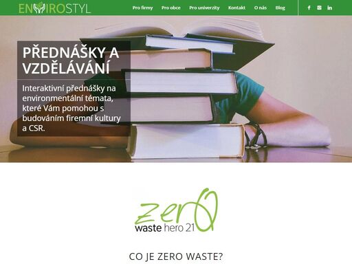 konzultace, přednášky a workshopy na téma zero waste, pro firmy a univerzity.
