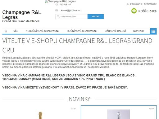 vítejte v e-shopu champagne r&l legras grand cru, champagne r&l legras