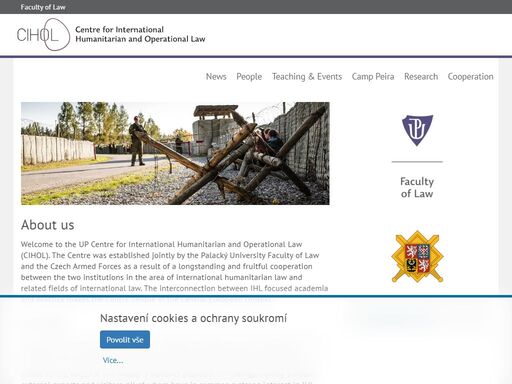 hlavní webové stránky právnické fakulty univerzity palackého v olomouci