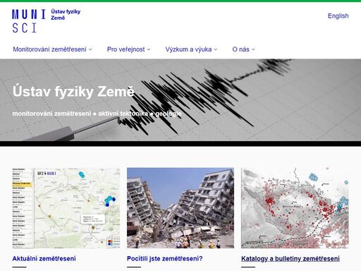 monitorování zemětřesení ? aktivní tektonika ? geologie