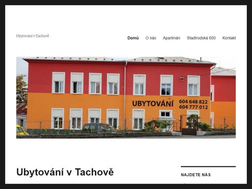 www.ubytovanitachov.cz