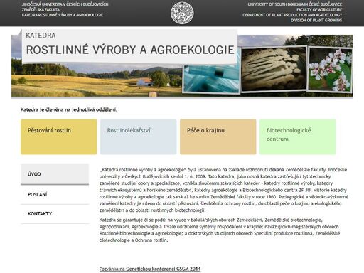 katedra rostlinné výroby a agroekologiecache | zemědělská fakulta na jihočeské univerzitě.