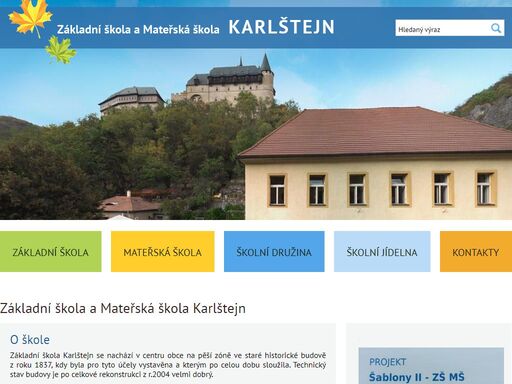 základní škola a mateřská škola karlštejn