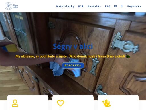 jsme úklidová firma ségry v akci cleaning s.r.o., specialisté na profesionální úklid v brně a okolí. nabízíme komplexní úklid domácností.