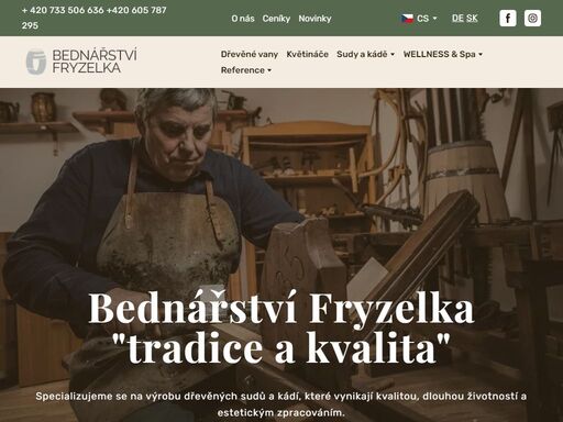 jsme rodinná bednářská firma z valašska a zároveň největší bednářská firma v české republice. bednářské řemeslo zde má tradici přes 90 let, která se předává z generace na generaci.