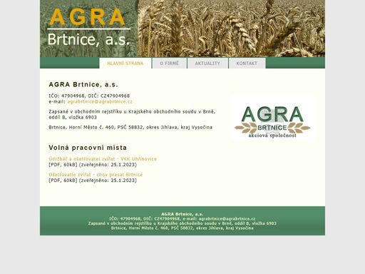 agra brtnice, a.s.