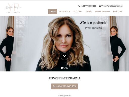 kosmetický salon yveta parisová - špičkové kosmetické, estetické a školicí služby. zaměřujeme se na péči o pleť, omlazení, hydrataci a specifické ošetření. poskytujeme moderní techniky pro tvarování obočí, zesvětlení pigmentových skvrn, depilaci a další procedury.