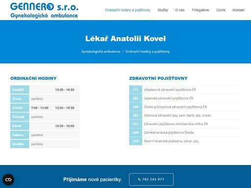 gynekologická ordinace, teplice. nová gynekologicko-porodnická ordinace přijímá nové pacientky.