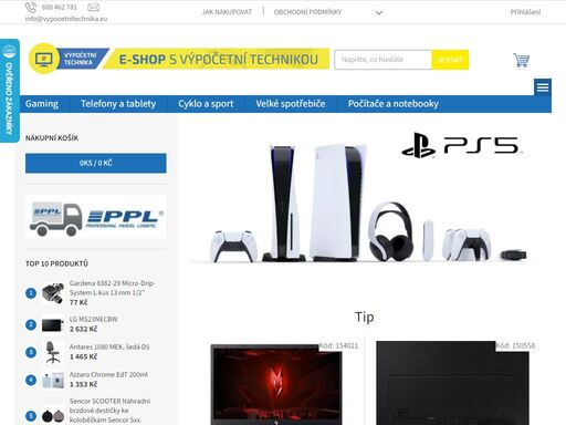 e-shop s výpočetní technikou. v oblasti prodeje výpočetní techniky a spotřební elektroniky působíme od roku 1994.