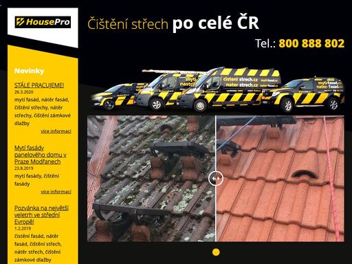 čištění střech - housepro daniel menšík