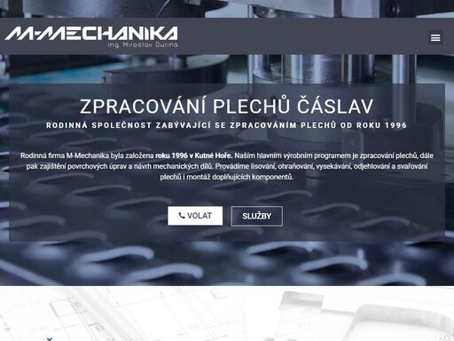 zpracování plechů, povrchové úpravy a návrh mechanických dílů. lisování, ohraňování, vysekávání, odjehlování a svařování plechů. zkušenosti od roku 1996.