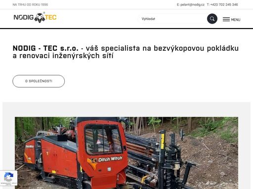 provádíme řízené protlaky pod komunikacemi, vrty, podvrty, vrtané studny, bezvýkopovou pokládku a renovaci potrubí pro výstavbu…