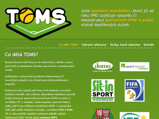 jsme sportovní stavitelství, které již od roku 1992 zajišťuje výstavbu či rekonstrukce sportovních hřišť a areálů včetně doplňkových služeb.