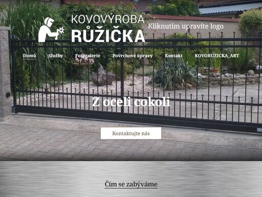 kovovýroba růžička nabízí zakázkovou kovovýrobu a zámečnictví. specialista na ploty a brány.