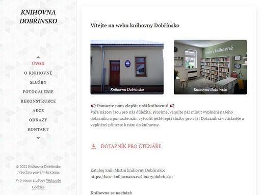 vítejte na webu knihovny dobřínsko