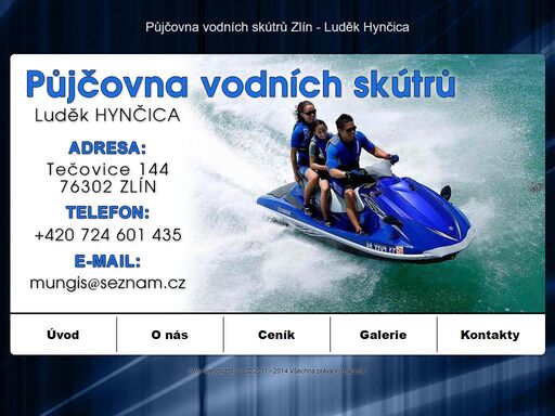 půjčovna vodních skútrů zlín - luděk hynčíca nabízí zapůjčení vodního skútru značky yamaha pro 3 osoby. nabízíme dlouhodobý i krátkodobý pronájem vodního skútru s vozíkemu a platnými veškerými doklady a zaplacenými poplatky pro čr a chorvatsko.
