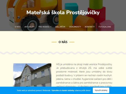 naše mš je umístěna na okraji vesnice prostějovičky.