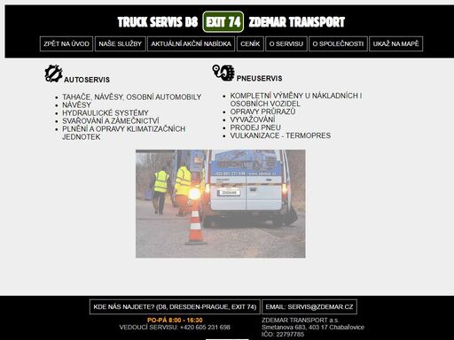 zdemar transport d8 servis auto/pneuservis úvodní strana