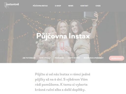 půjčujeme foťáčky instax, polaroid. půjčení zdarma, dopravu zařídíme po čr tam i zpět jen za 99,- a pokud
          vám nějaké filmy zbydou, můžete nám je vrátit. k tomu si můžete zakoupit super alba a doplňky.
