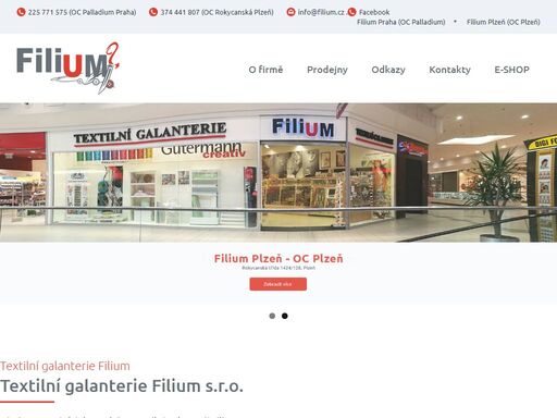 specializované prodejeny textilní galatenterie v praze a plzni