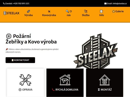 steelax nabízí požární žebříky vyrobené z trubek 48x3mm a 76x3mm pro vedení hasicího média. příčky jsou tvořeny z kulatiny o průměru 20mm. kontaktujte nás pro více informací o montáži a službách.