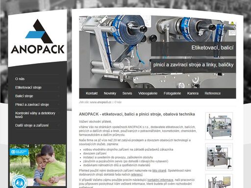dodavatel etiketovacích, balících, plnících a dalších strojů, linek a zařízení