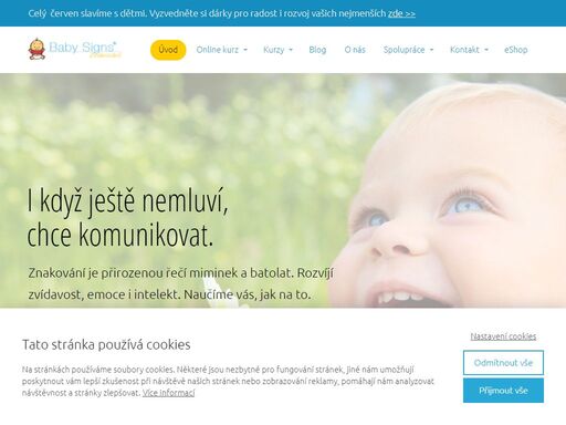 znakování je přirozenou řečí miminek. stáhněte si zdarma ebook o znakování.