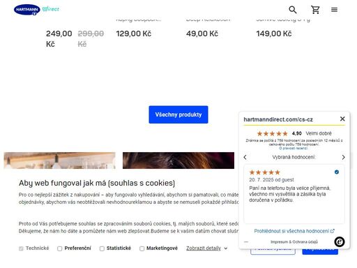 velký výběr inkontinenčních pomůcek, zdravotnických potřeb pro ošetření a hojení ran, digitálních tlakoměrů, teploměrů, ale i přírodní kosmetiky kneipp.