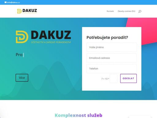 firma podniká jako daňový poradce právnická osoba zapsaná v or a v seznamu komory daňových poradců. samozřejmostí je pojištění odpovědnosti za škodu způsobenou při vykonávané činnosti v rozsahu 10 mil. kč. firma zaměstnává 8 kvalifikovaných účetní, které pod dohledem daňových poradců vedou účetnictví jednotlivých klientů.