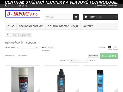 d-import - kadeřnické potřeby, stříhací technika a vlasové technologie. stříhací technika pro chovatele