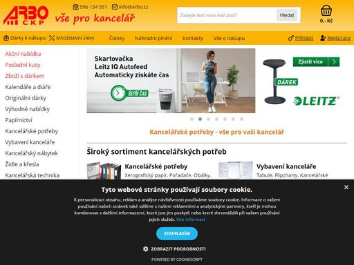 kancelářské potřeby za skvělé ceny. ? široká nabídka kancelářských potřeb. ? u nás najdete ? kancelářské potřeby ? od tužky po paletu papíru. ? doprava po čr zdarma.??