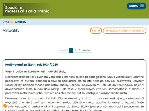 předškolní zařízení, které poskytuje kvalitní vzdělávání dětem se speciálními vzdělávacími potřebami. zabývá se výchovou a vzděláváním dětí i s více vadami. zjistěte více.