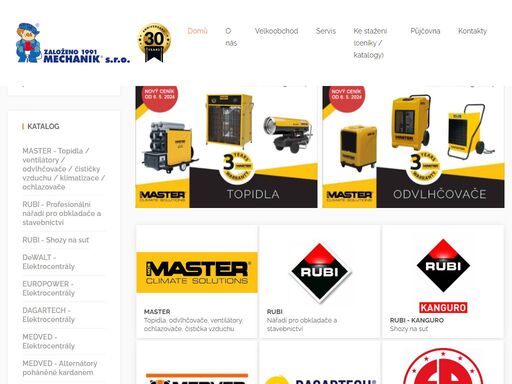 velkoobchod mechanizace pro stavebnictví a průmysl.